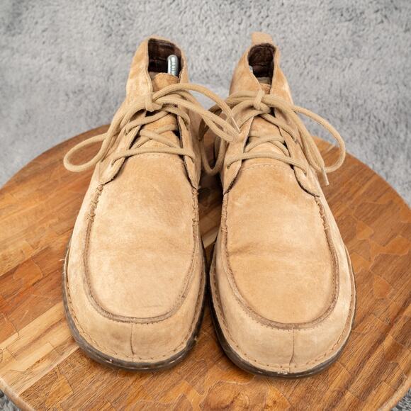 UGG Tan Suede Moc Toe Ankle Chukka Lace Boots Mens 9.5 - Picture 2 of 7
